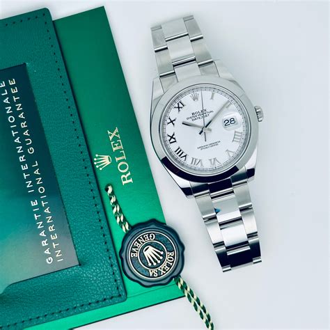 rolex date damen just weiß roemisch|oyster steel rolex watch.